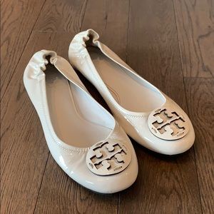 White Tory Burch Ballet Flats